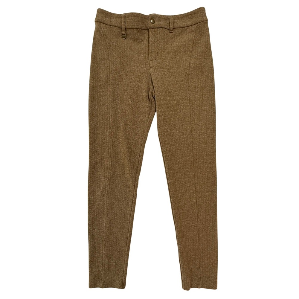 Polo Ralph Lauren Kids Brown Herringbone Knit Slim Trousers Pants Size L 12-14